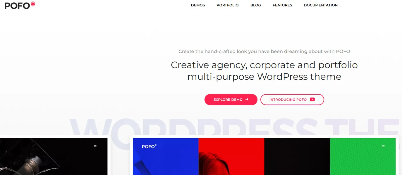 POFO creative portfolio WordPress theme POFO creative portfolio WordPress theme