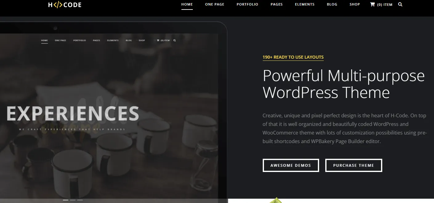 H-Code multipurpose WordPress theme H-Code multipurpose WordPress theme