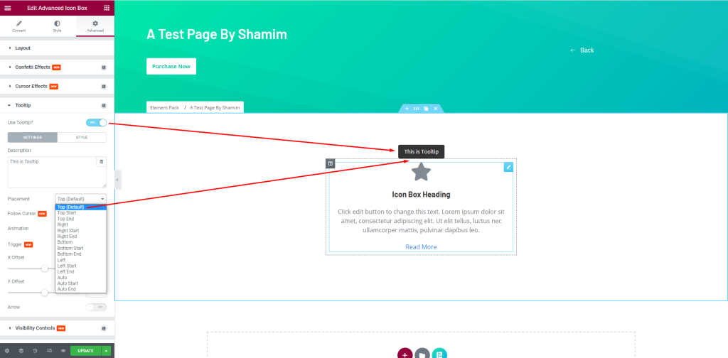 How to show advanced tooltips using Elementor