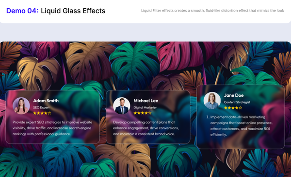Liquid Glass Effect Liquid Glass Effect