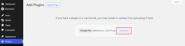 Select the zip file and install the plugin Select the zip file and install the plugin