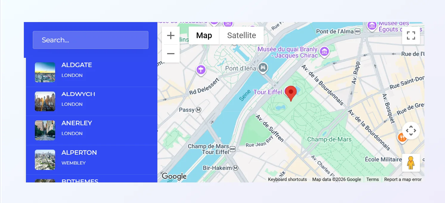 Advanced Google Maps widget with custom markers for local businesses Advanced Google Maps widget with custom markers for local businesses