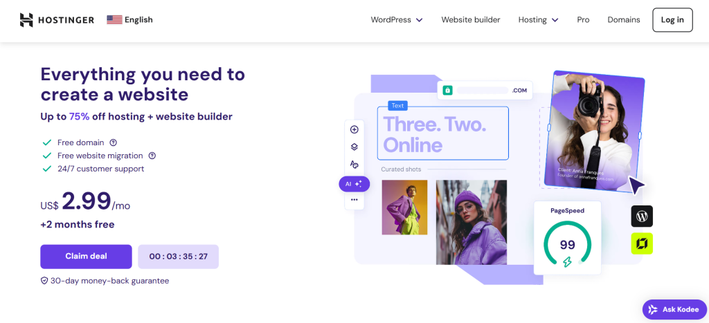 Hostinger - WordPress Hosting Service Hostinger - WordPress Hosting Service