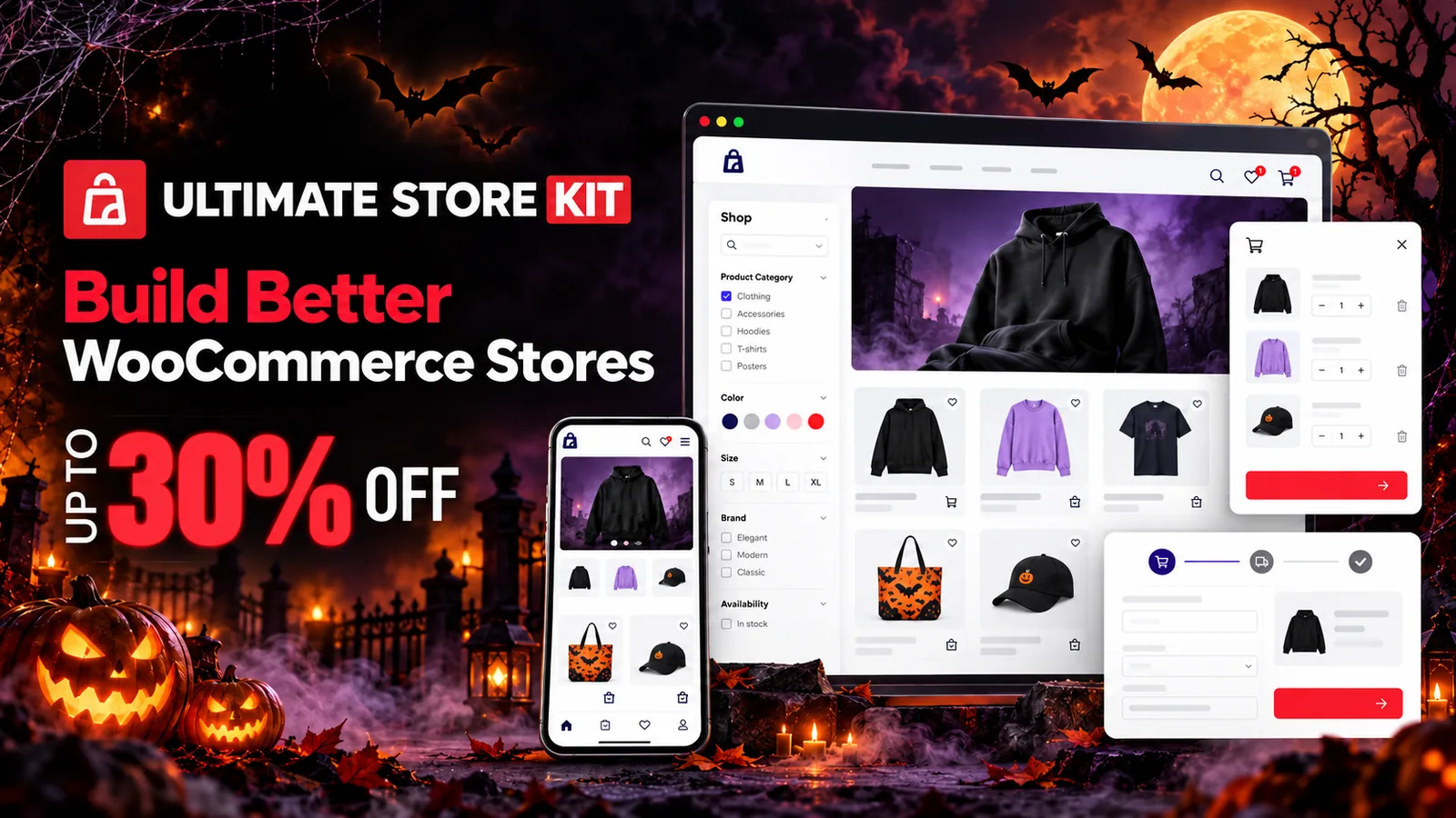 Ultimate Store Kit Halloween deal: build better WooCommerce stores, up to 30% off Ultimate Store Kit Halloween deal: build better WooCommerce stores, up to 30% off