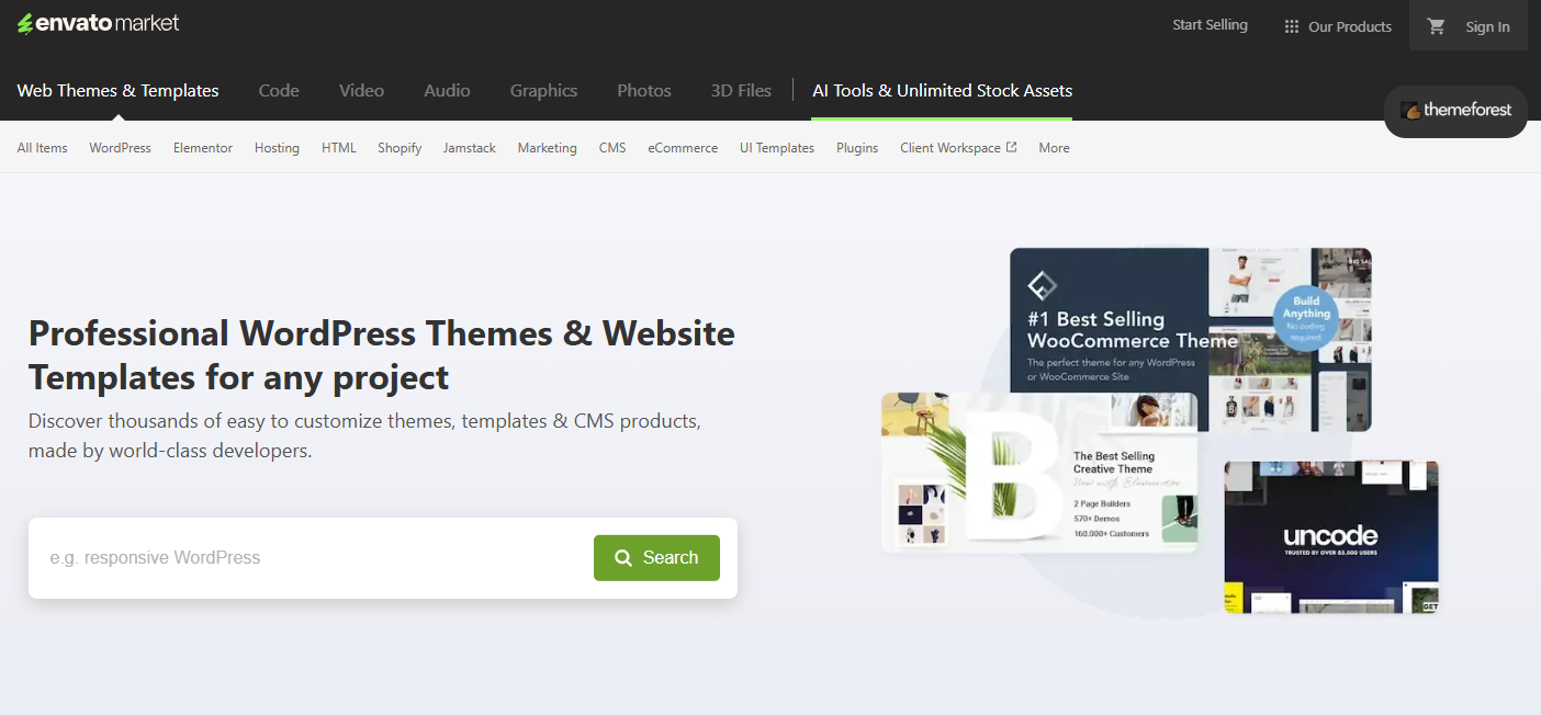 2. ThemeForest