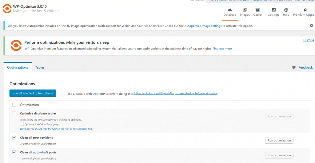 WP-Optimize Plugins