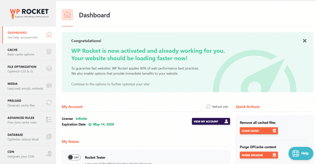 best plugins to optimize WordPress website - WP Rocket
