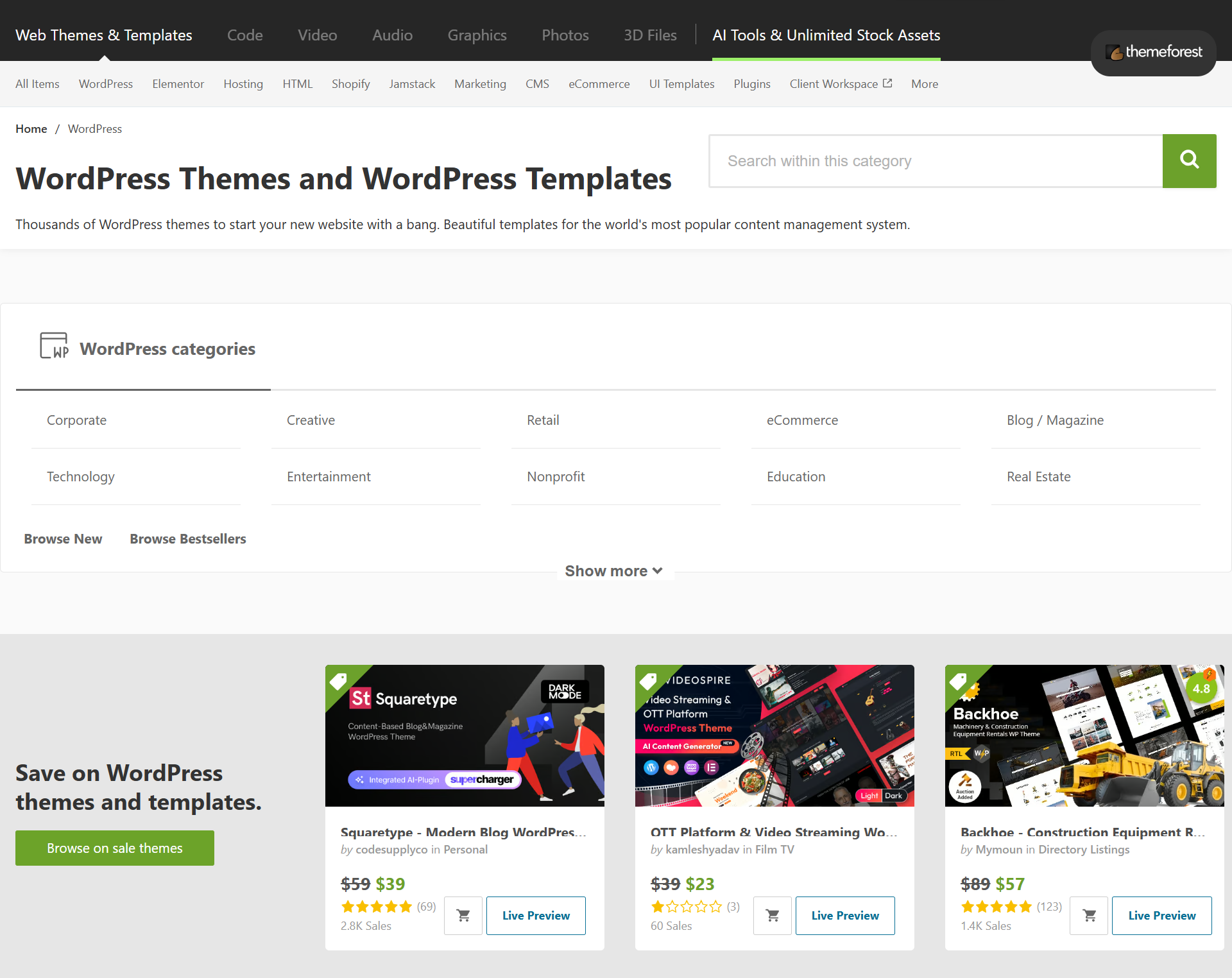 7. ThemeForest 7. ThemeForest