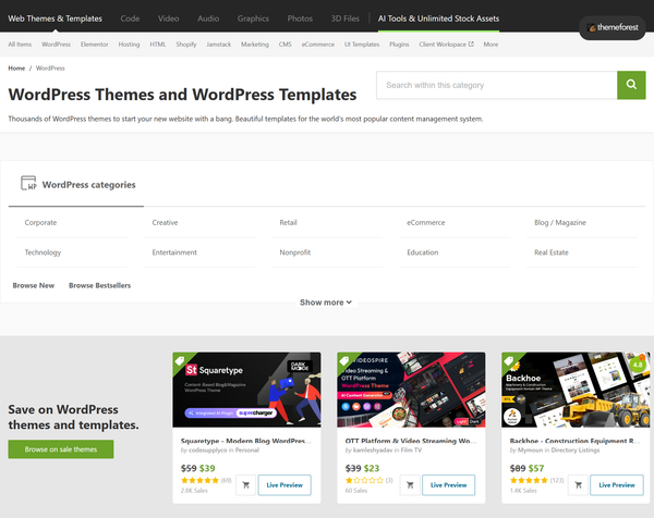7. ThemeForest