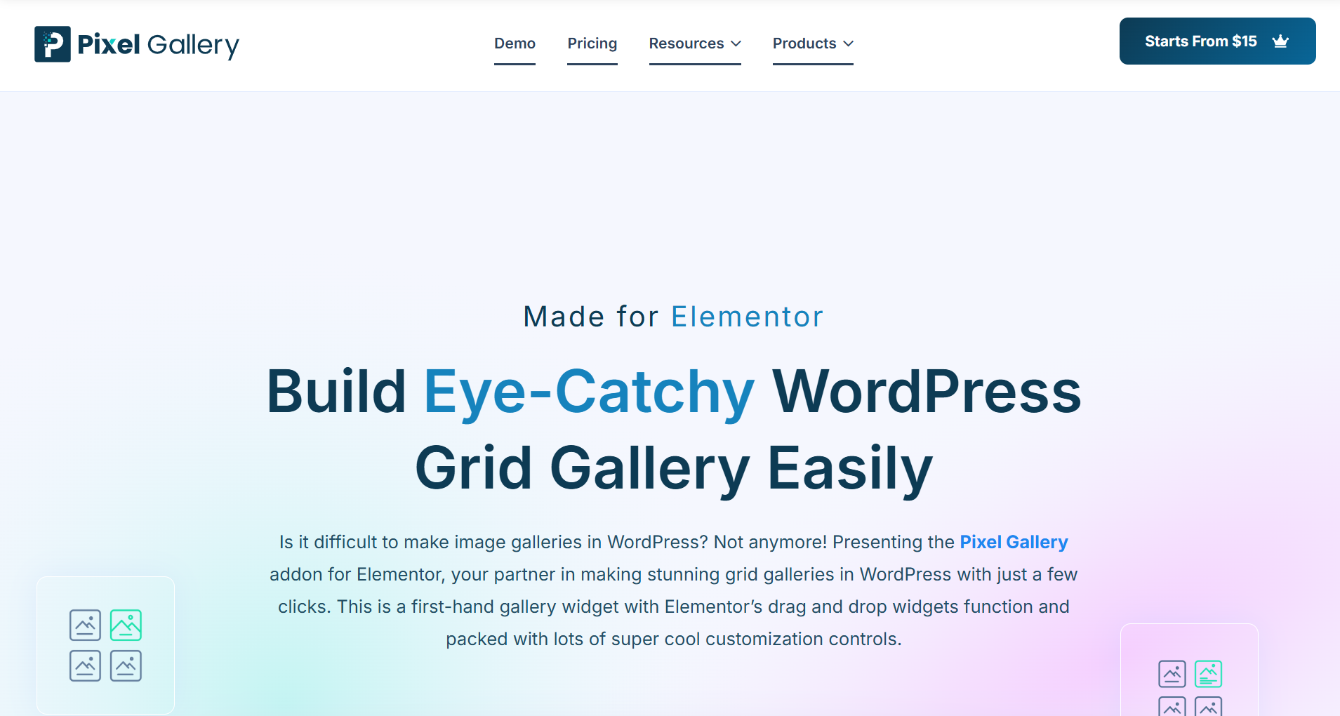 Pixel Gallery by BdThemes image gallery layouts Pixel Gallery by BdThemes image gallery layouts