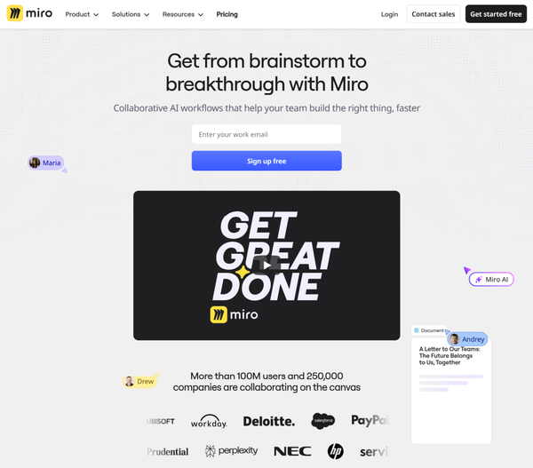 Miro - Creative Website Layout Examples Miro - Creative Website Layout Examples