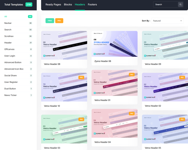 Professionally designed navigation and footer blocks for instant polish on any site Professionally designed navigation and footer blocks for instant polish on any site