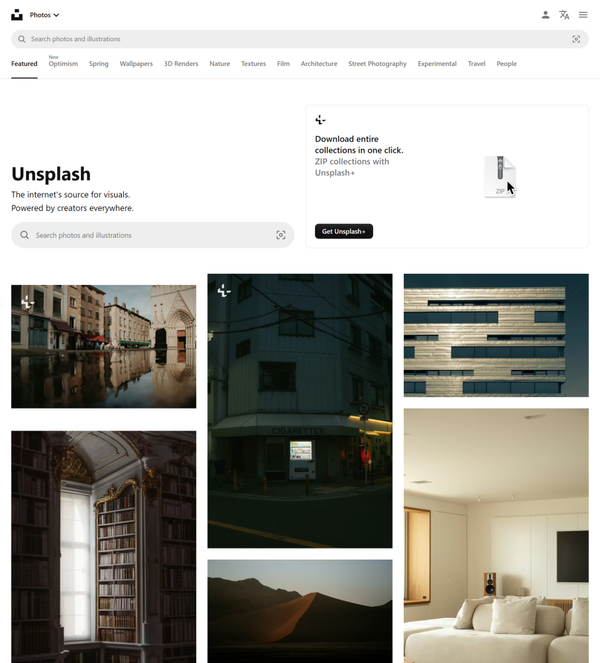 Unsplash - Creative Website Layout Examples Unsplash - Creative Website Layout Examples