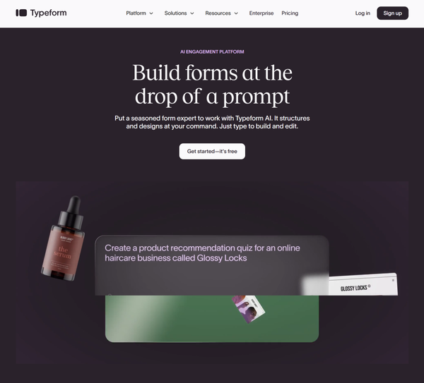 typeform - creative website layout examples typeform - creative website layout examples