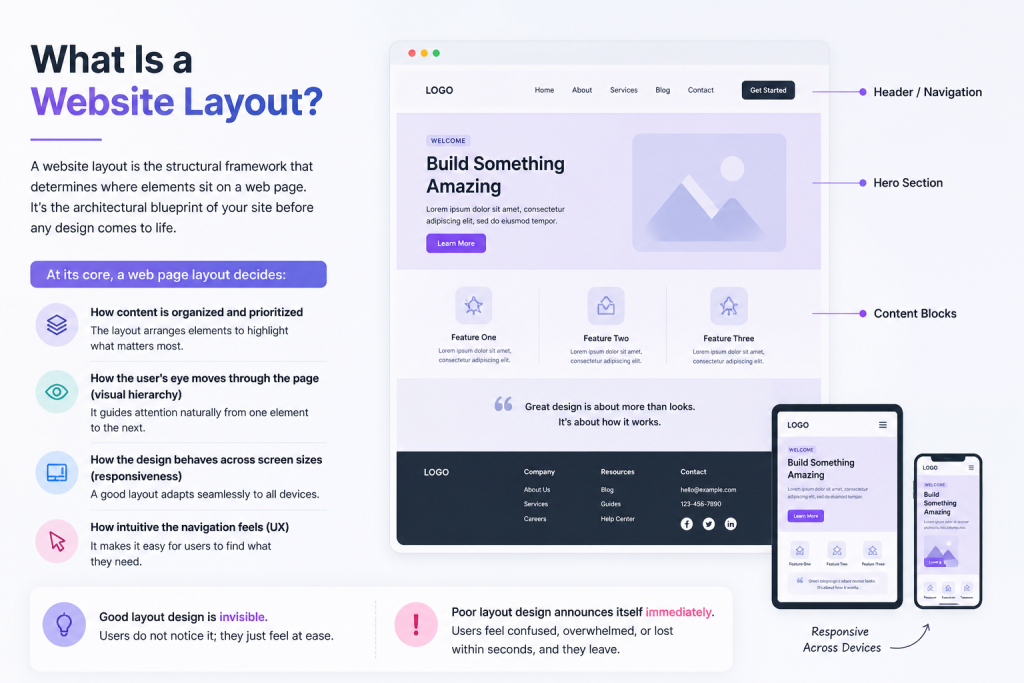 what is a website layout