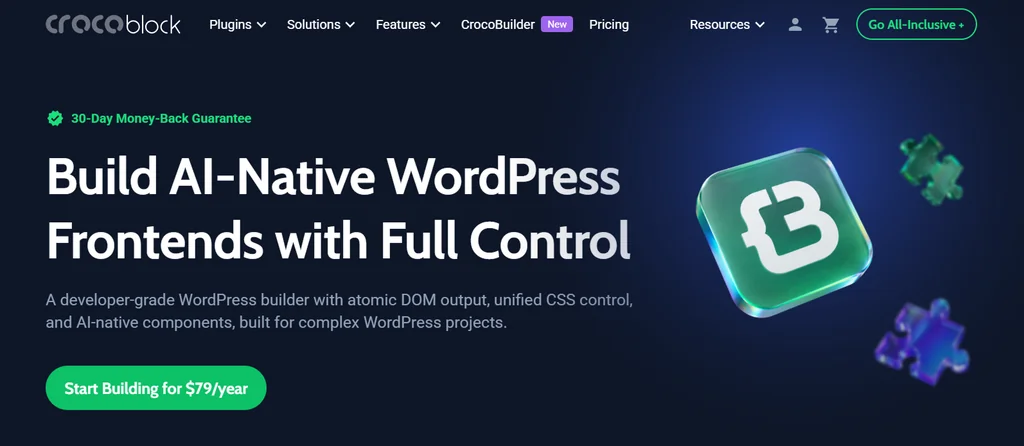 CrocoBuilder WordPress page builder screenshot
