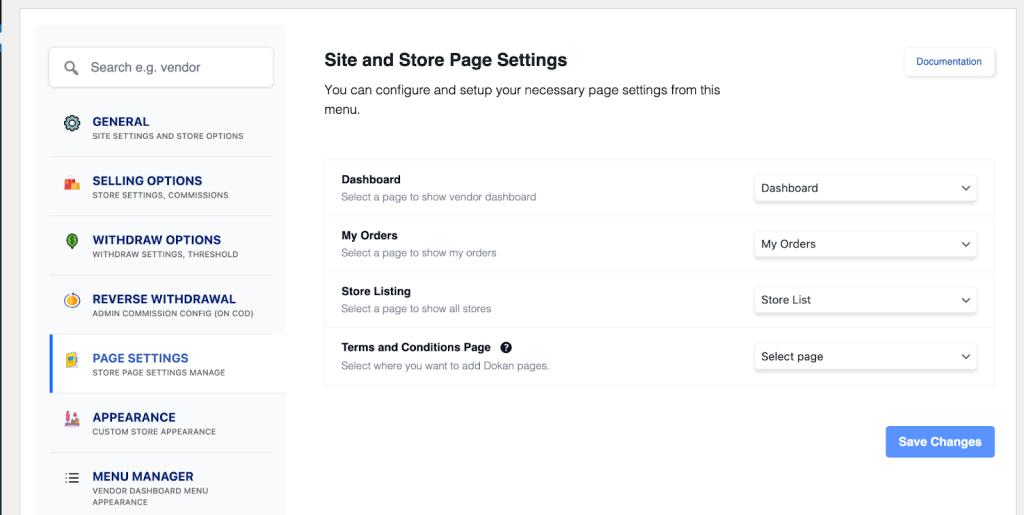 Page Settings option - Build a Profitable WooCommerce Marketplace Page Settings option - Build a Profitable WooCommerce Marketplace