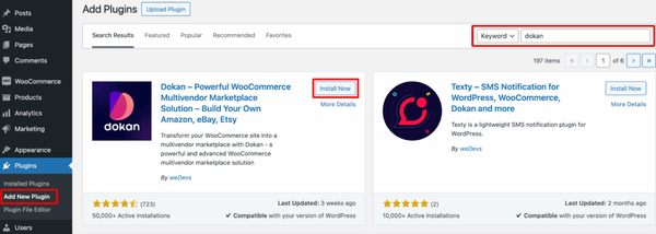 Activate Dokan to Create Your Multivendor Marketplace - Build a Profitable WooCommerce Marketplace