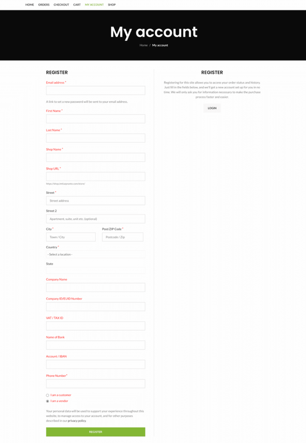 Allow Vendors to Sign up to Your Marketplace