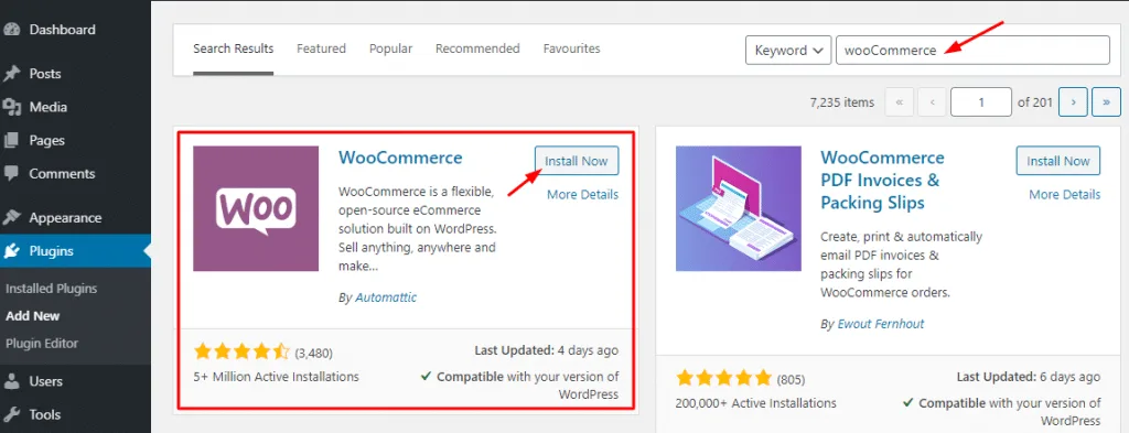 Installing the WooCommerce plugin to build an online store Installing the WooCommerce plugin to build an online store