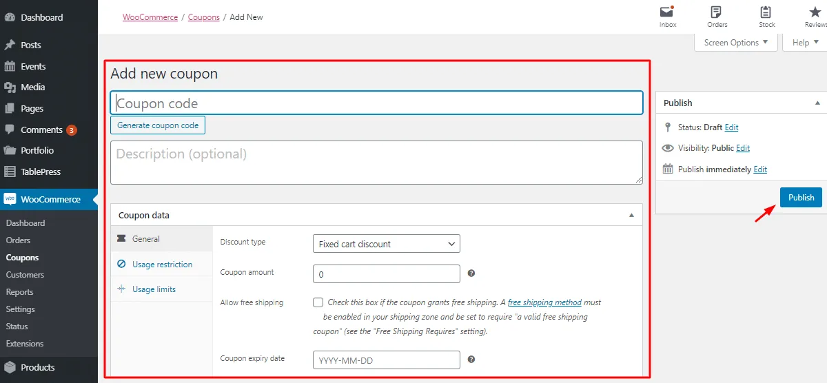 Creating discount coupons in WooCommerce Creating discount coupons in WooCommerce