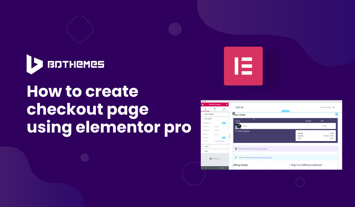 How to create checkout page using Elementor Pro