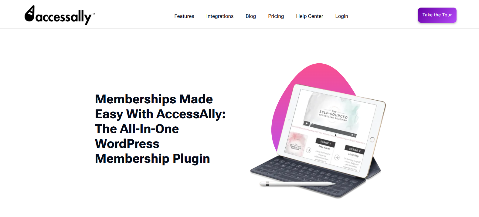 AccessAlly all-in-one WordPress membership and LMS plugin homepage AccessAlly all-in-one WordPress membership and LMS plugin homepage