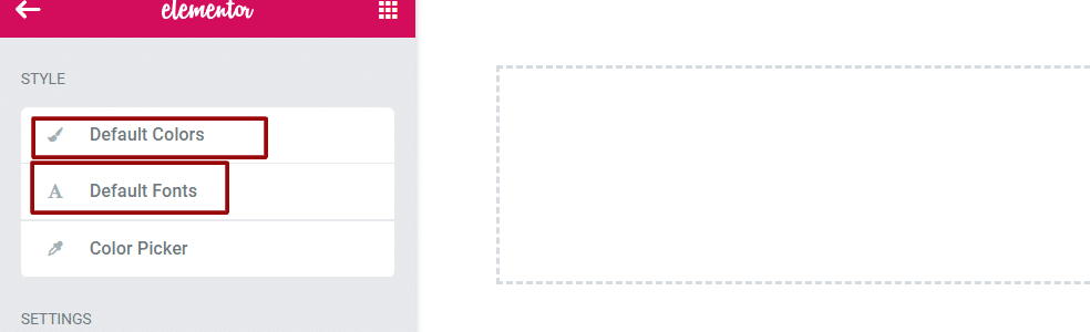 Landing Page in WordPress Default fonts