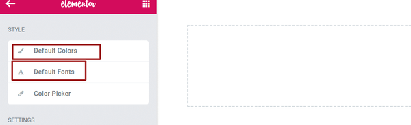 Landing Page in WordPress Default fonts