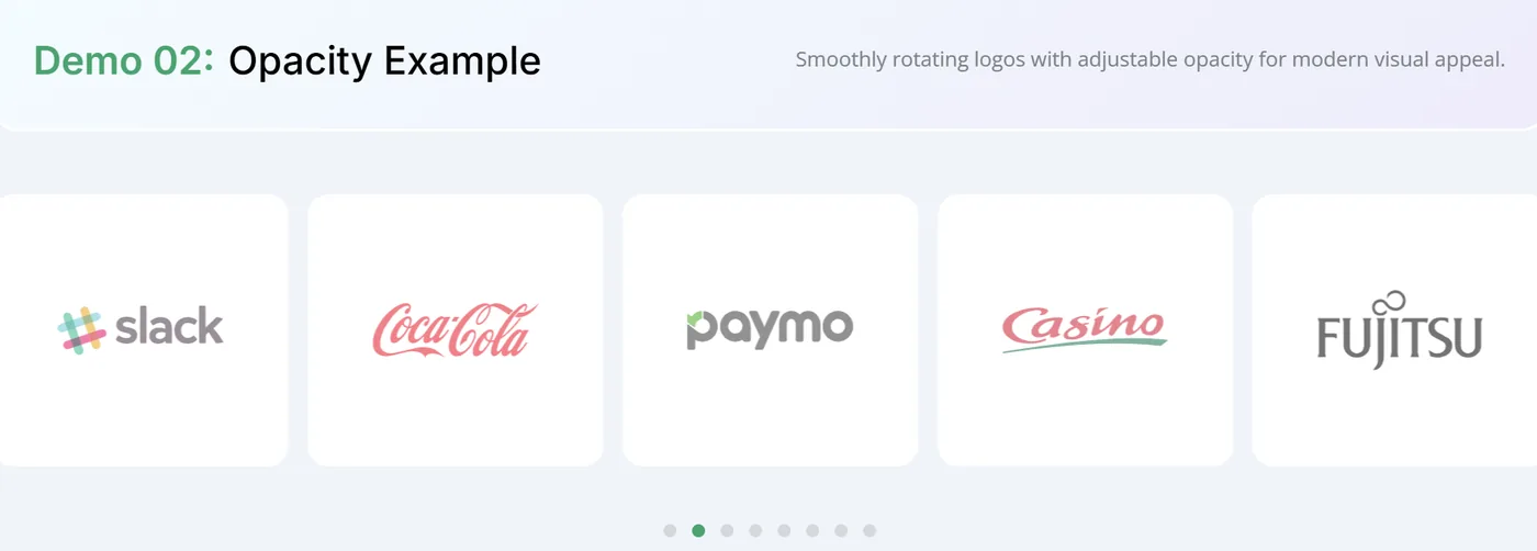 Element Pack Logo Carousel widget demo displaying client logos Element Pack Logo Carousel widget demo displaying client logos