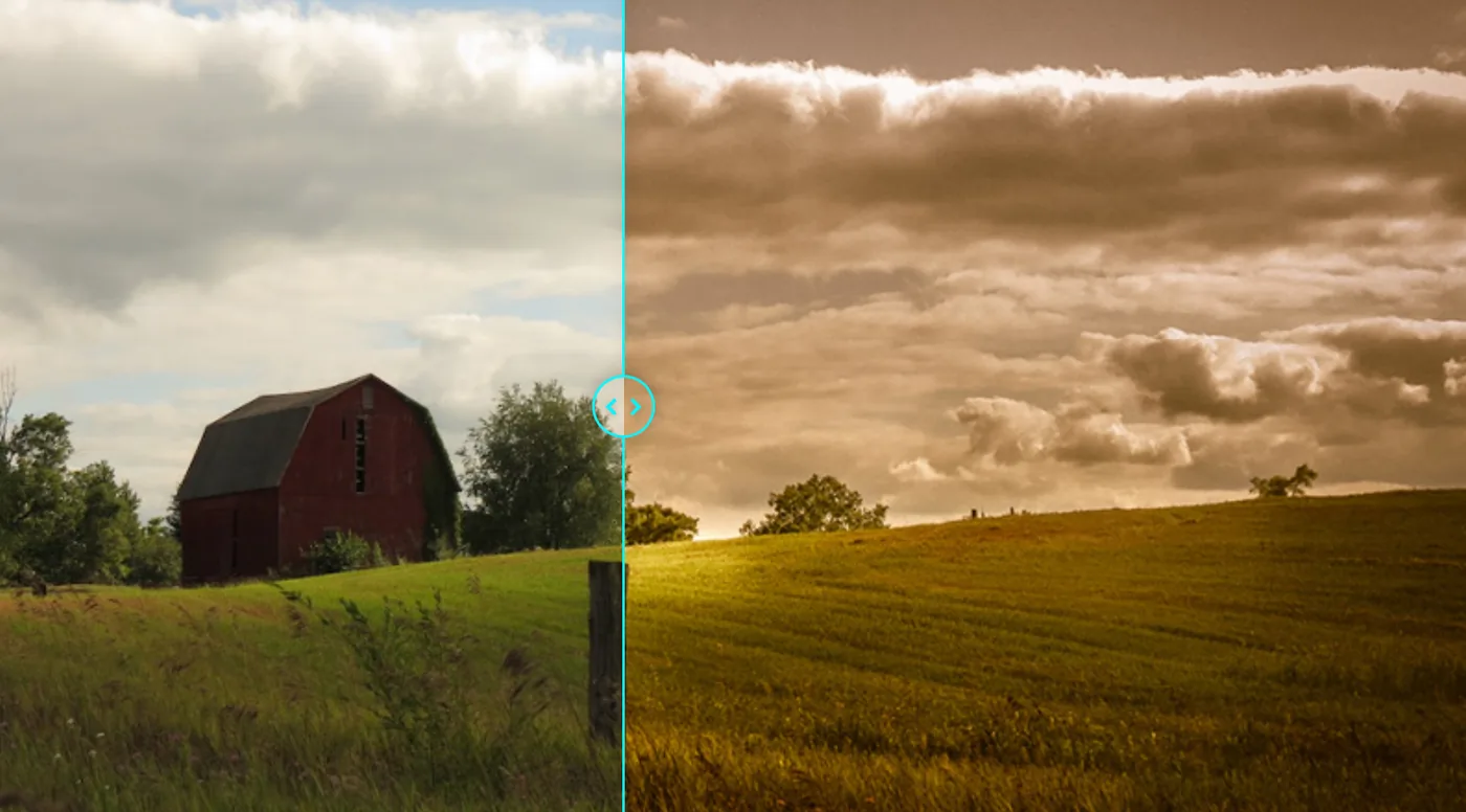 Element Pack Image Compare widget demo for before-and-after reveals Element Pack Image Compare widget demo for before-and-after reveals