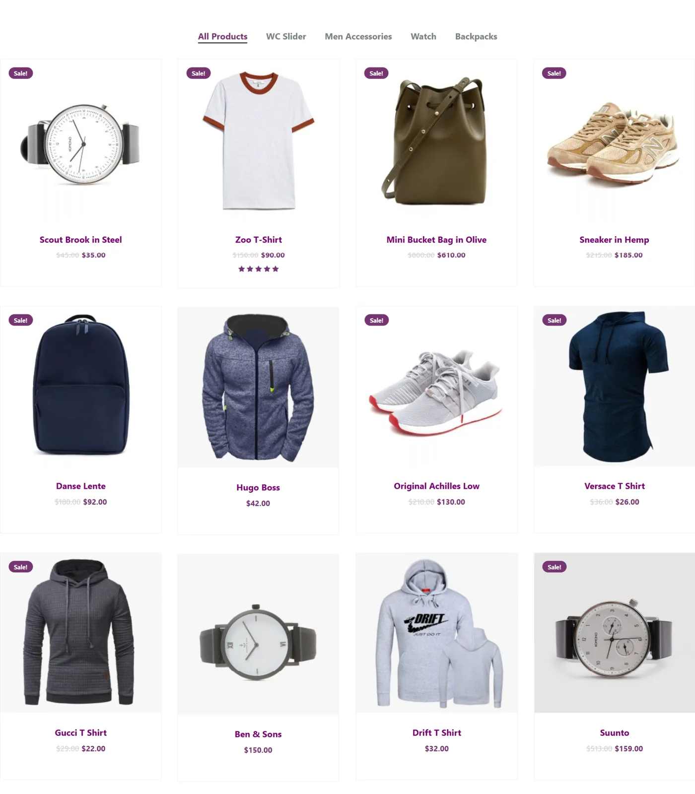 Element Pack WooCommerce Product Grid widget demo for online stores Element Pack WooCommerce Product Grid widget demo for online stores