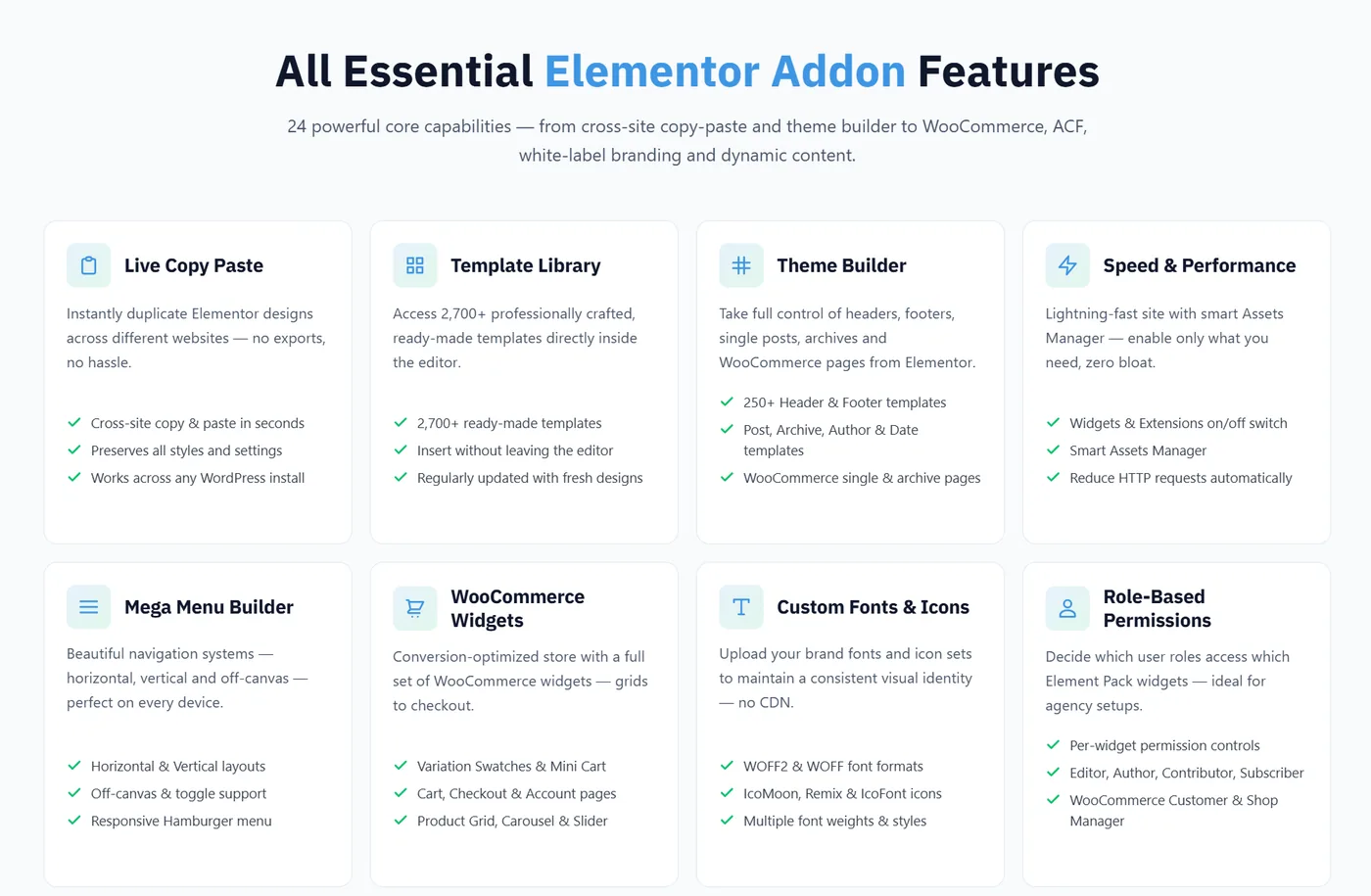 Element Pack advanced extensions including mega menu and display conditions Element Pack advanced extensions including mega menu and display conditions