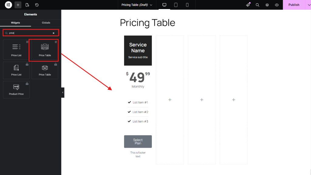 Free Elementor Pricing Table Widget for WordPress Free Elementor Pricing Table Widget for WordPress
