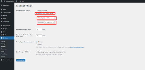 Set homepage