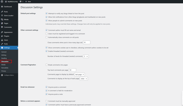 Manage comments