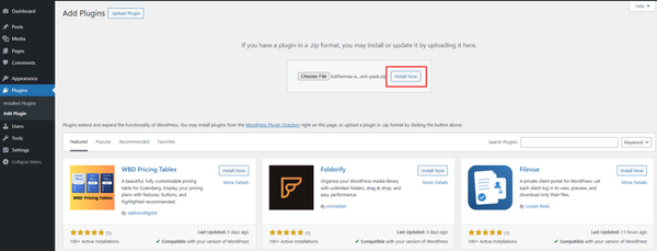 Install Plugin