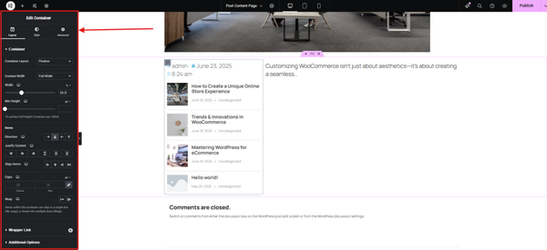 Customize the post content template Customize the post content template