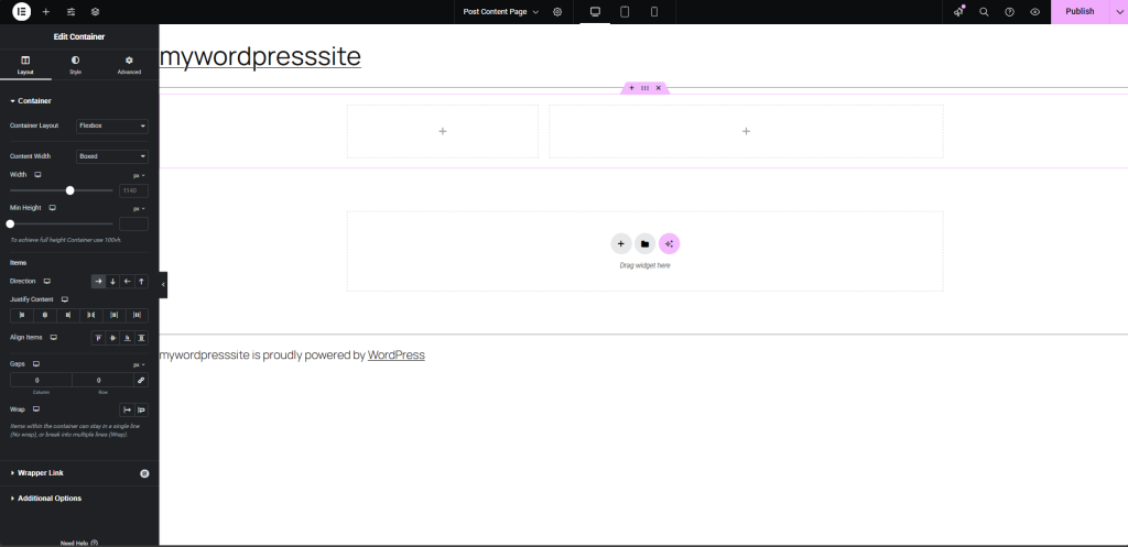 Customize the Post content template