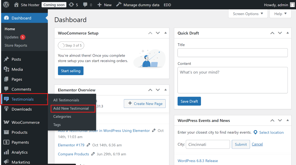 How to Add a Testimonial Slider in WordPress Using Elementor