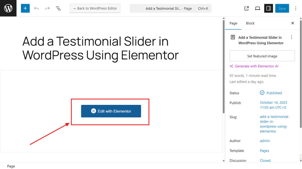 How to Add a Testimonial Slider in WordPress Using Elementor