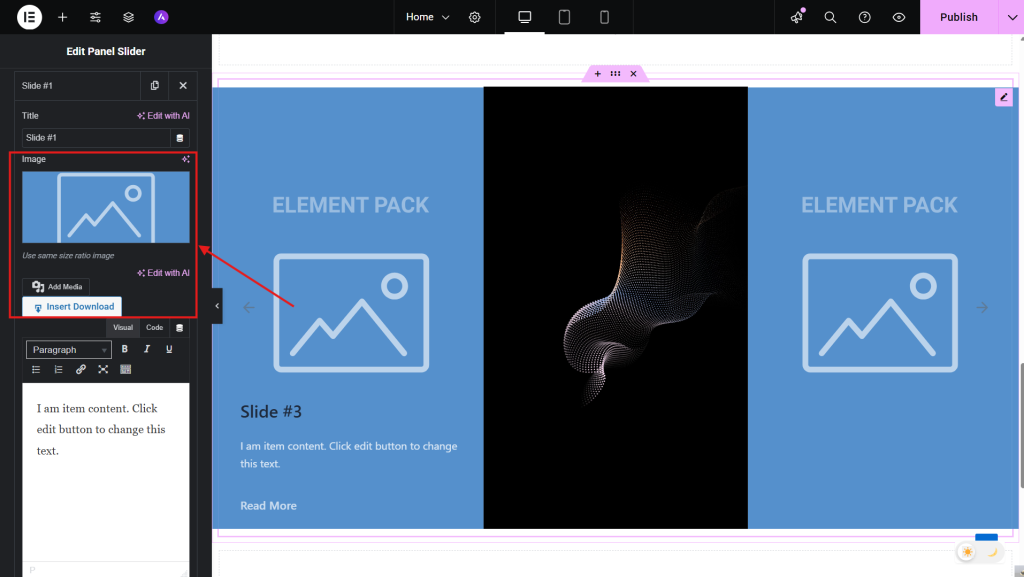 For each slide, upload an image For each slide, upload an image