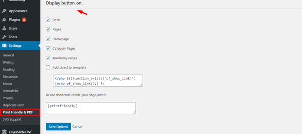 plugin setting