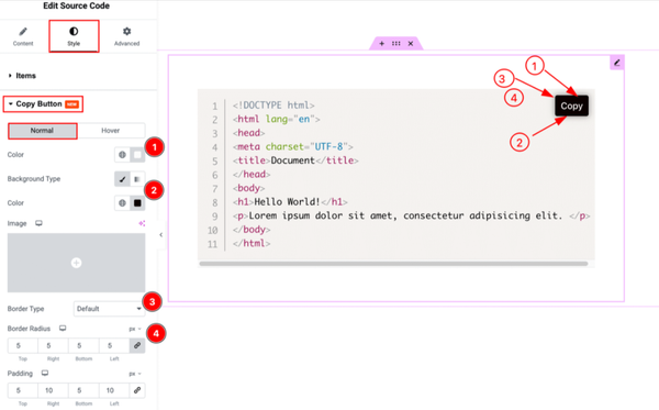 code Copy Button Styling code Copy Button Styling