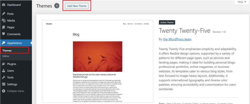 adding new theme to your worpress website adding new theme to your worpress website
