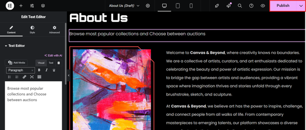 Creating Pages (About, Contact, Services, Blog, etc.)