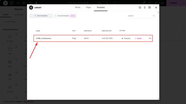 Step 4: Save as an Elementor Page Template for Reuse Step 4: Save as an Elementor Page Template for Reuse
