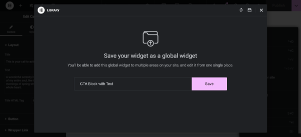 Give your elementor global widget a descriptive name Give your elementor global widget a descriptive name