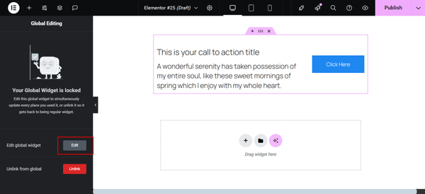 edit the elementor widget globally edit the elementor widget globally