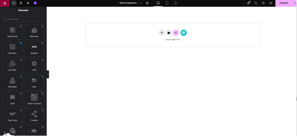 The Elementor editor will open
